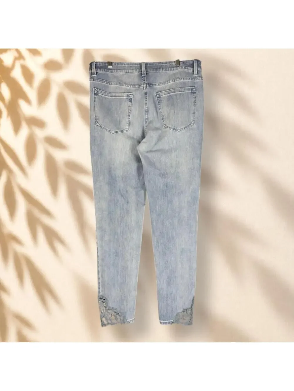 Soft Surroundings Jeans Women 12T Tall Blue Denim Light Wash Skinny High Rise